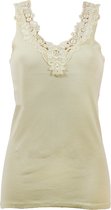 Toker Ladies Shirt dentelle, bretelles larges 228/1 - 54 - beige
