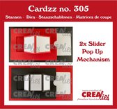 Crealies - Cardzz Snijmallen 2X Pop Up Schuifsysteem No.305