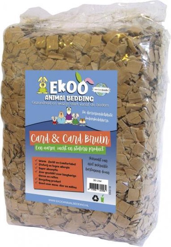 Card N Card Bruin 30 Liter, 2,3 kilo. - Ekoo animal Bedding
