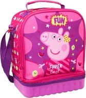 lunchtas junior 24 x 20 cm polyester roze/paars