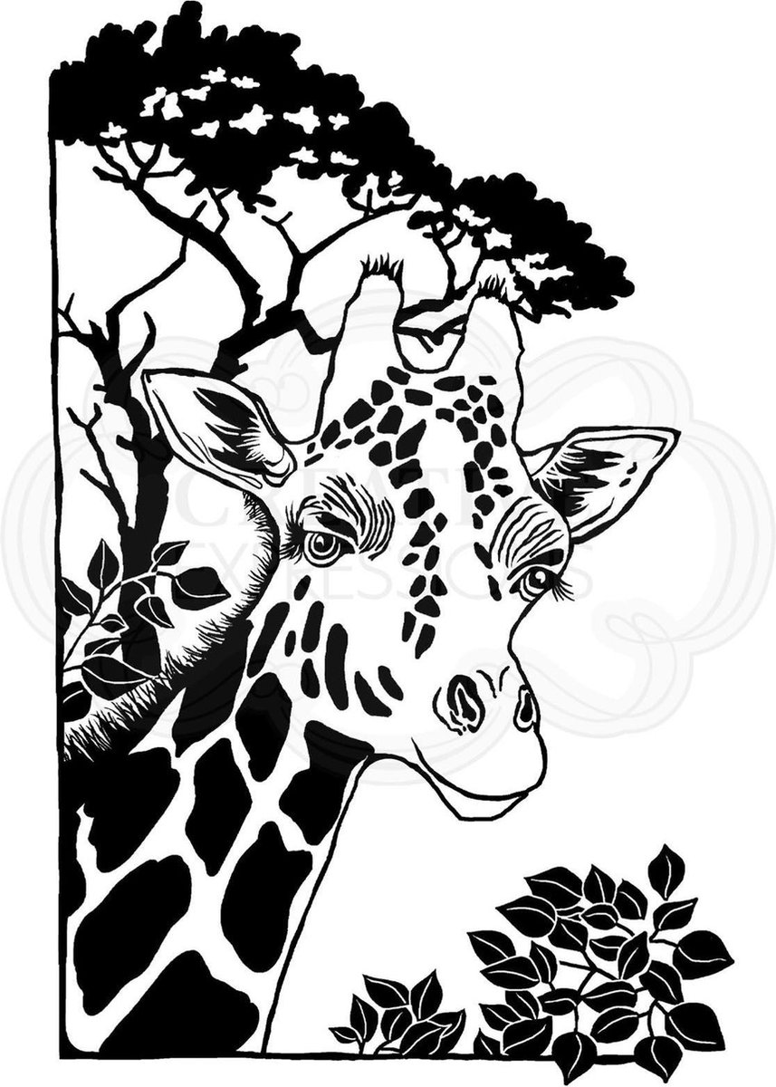 Woodware Clear stamp - Giraffe - A6 - Polymeer