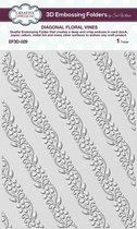 Creative Expressions 3D Embossing Folder - Bloemen diagonaal patroon - A5