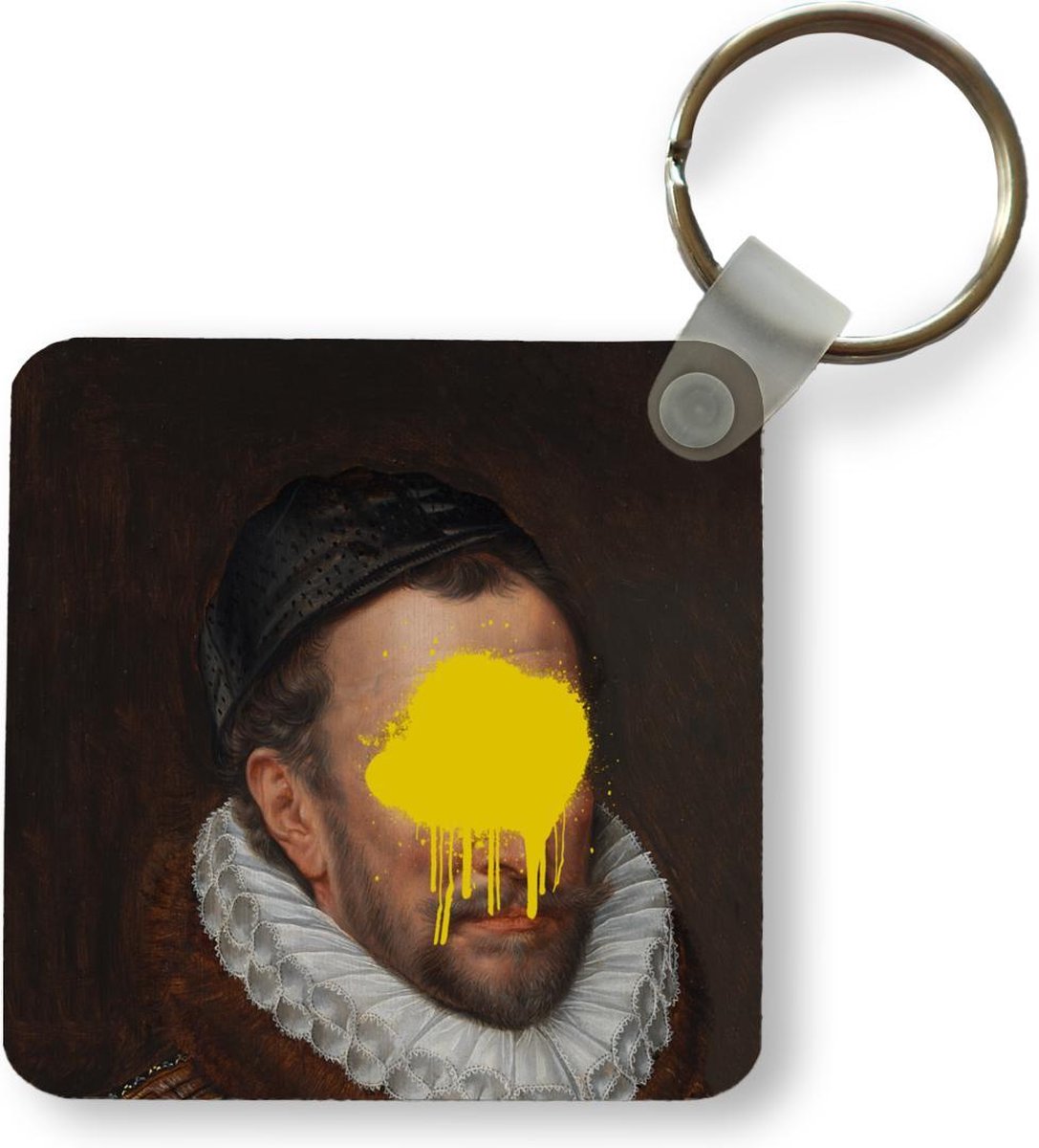 Sleutelhanger - Uitdeelcadeautjes - Willem van Oranje - Kunst - Verf - Plastic