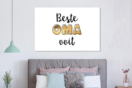Décoration murale Métal - Peinture Aluminium Industriel - Dictons - Citations - Meilleure grand-mère de tous les temps - Grand-mère - 150x100 cm - Dibond - Photo sur aluminium - Décoration murale industrielle - Pour le salon/chambre