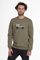 Brooklyn Kaki 'Piston Club-Defender' sweater Auto | Jeep | Land Rover | Grappig | Cadeau - Maat S