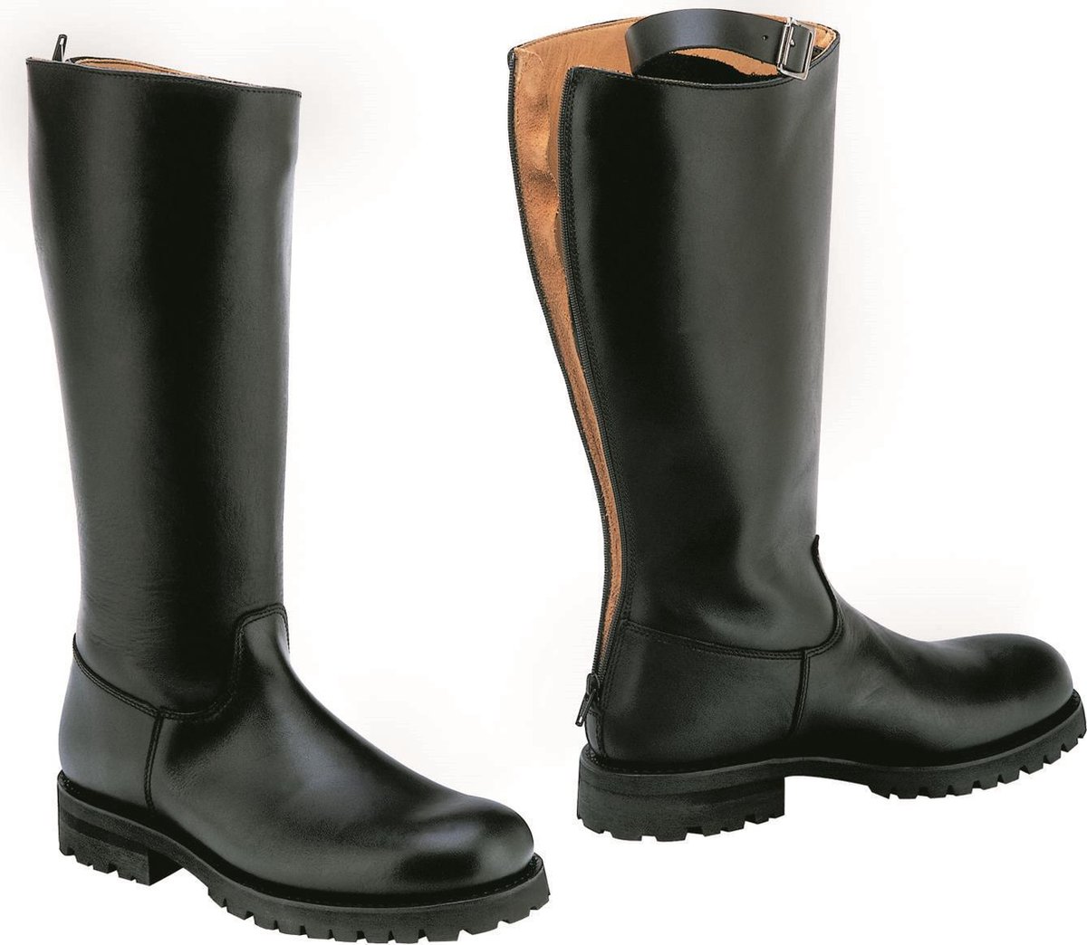 PATROL Motorlaars zwart rits achter maat 43