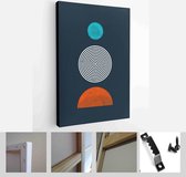 A trendy set of Abstract Black Hand Painted Illustrations for Postcard, Social Media Banner, Brochure Cover Design or Wall Decoration Background - Modern Art Canvas - Vertical - 19