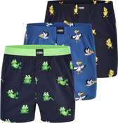 Happy Shorts 3-Pack Wijde Boxershorts Animals #2 - Maat  S - Losse boxershort heren