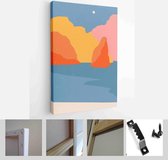 Abstract coloful landscape poster collection. Set of contemporary art print templates. Nature backgrounds for your social media - Modern Art Canvas - Vertical - 1814521556 - 40-30