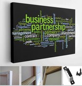 Business partnership concept in tag cloud on black - Modern Art Canvas - Horizontal - 106289804 - 115*75 Horizontal