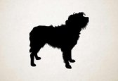 Silhouette hond - Dutch Smoushond - Nederlandse Smoushond - M - 60x63cm - Zwart - wanddecoratie