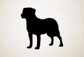 Silhouette hond - Entlebucher Mountain Dog - Entlebucher Sennenhond - L - 76x75cm - Zwart - wanddecoratie
