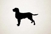 Silhouette hond - Styrian Coarse-haired Hound - Stiermarken ruwharige hond - L - 75x102cm - Zwart - wanddecoratie