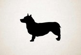 Silhouette hond - Swedish Vallhund - Zweedse Vallhund - S - 42x60cm - Zwart - wanddecoratie