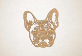 Wanddecoratie - Hond - Franse Bulldog 2 - S - 51x45cm - Eiken - muurdecoratie - Line Art