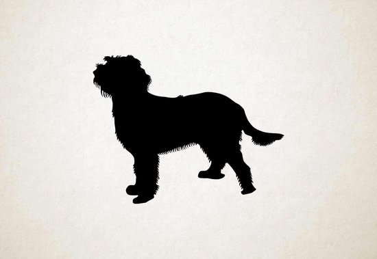 Silhouette hond - Spinone Italiano - Spinone Italiano - L - 75x96cm - Zwart - wanddecoratie
