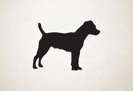 Silhouette hond - Patterdale Terrier - L - 75x101cm - Zwart - wanddecoratie