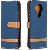 Denim Book Case - Nokia 5.4 Hoesje - Blauw
