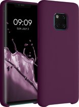 kwmobile telefoonhoesje geschikt voor Huawei Mate 20 Pro - Hoesje met siliconen coating - Smartphone case in bordeaux-violet