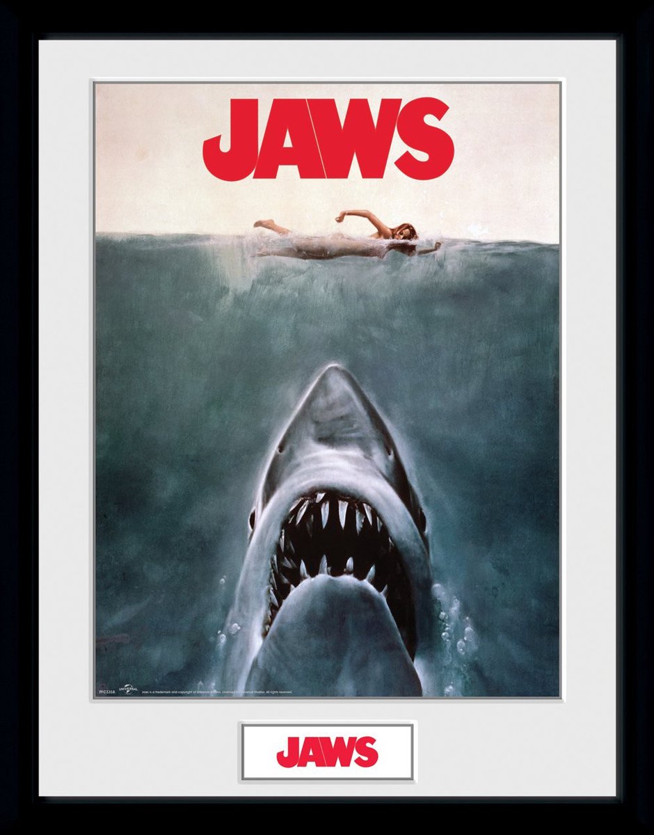 Jaws Framed Print 30 x 40 cm