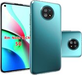 Hoesje Geschikt voor: Xiaomi Redmi Note 9T - Silicone - Transparant