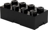 LEGO Bread Bin / Snack Box - Classic Brick 8 - Zwart - 95 ML - 20x10x7,3cm - Plastique