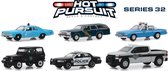 GREENLIGHT COLLECTIBLES HOT PURSUIT SERIES 32 - 6 CAR SET schaalmodel 1:64