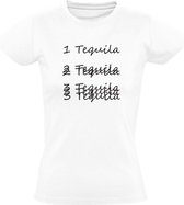 Dronken tequila t-shirt Dames | festival | feest | zuipen | sterke drank | cafe