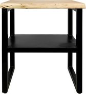 Sidetable SoHo - acacia/ijzer - powdercoated black (H-MC-CN60)