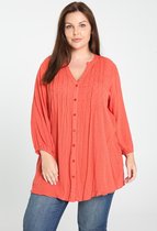 Paprika Dames Tuniek Doris in viscose met reliëfborduurwerk - Outdoorblouse - Maat 44