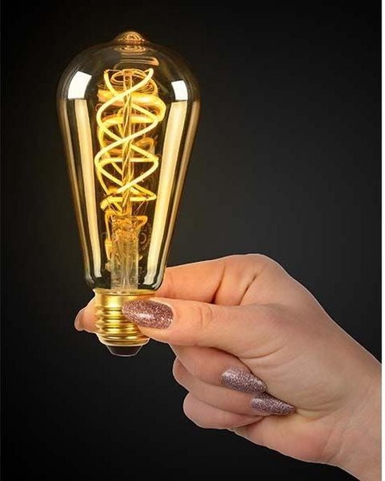 overzien majoor Sta op LED's Light LED Gloeilamp goud E27 - Dimbaar - ST64 Lichtbron - Extra warm  wit | bol.com