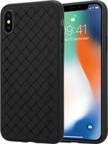 ShieldCase geschikt voor Apple iPhone X / Xs zacht geweven hoesje - zwart