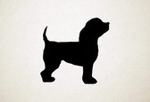 Pocket Beagle - Silhouette hond - XS - 25x26cm - Zwart - wanddecoratie