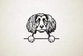 Boykin Spaniel - hond met pootjes - S - 43x51cm - Zwart - wanddecoratie