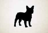 Franse Bulldog - Silhouette hond - XS - 27x25cm - Zwart - wanddecoratie
