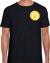 Kampioen t-shirt gouden medaille zwart heren - winnaar shirt Nr 1 M