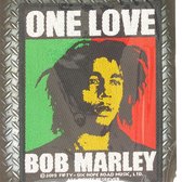 Bob Marley One Love Logo Standard Woven Patch Embleem Multicolor - Officiële Merchandise
