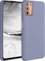 kwmobile telefoonhoesje voor Motorola Moto G9 Plus - Hoesje voor smartphone - Back cover in lavendelgrijs
