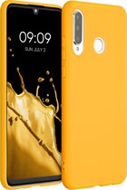 kwmobile telefoonhoesje voor Huawei P30 Lite - Hoesje voor smartphone - Back cover in goud-oranje