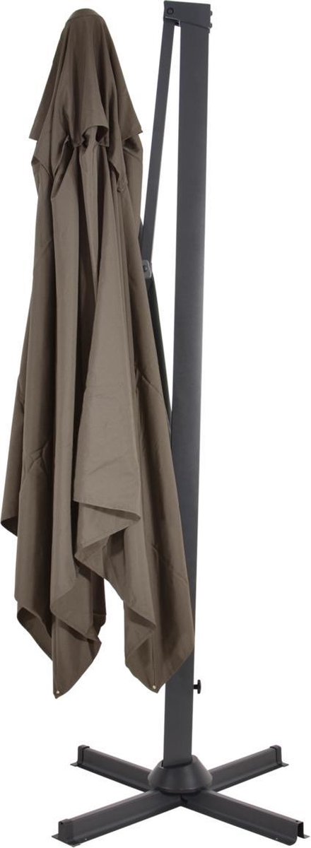 zweefparasol virgoflex taupe 300x400cm