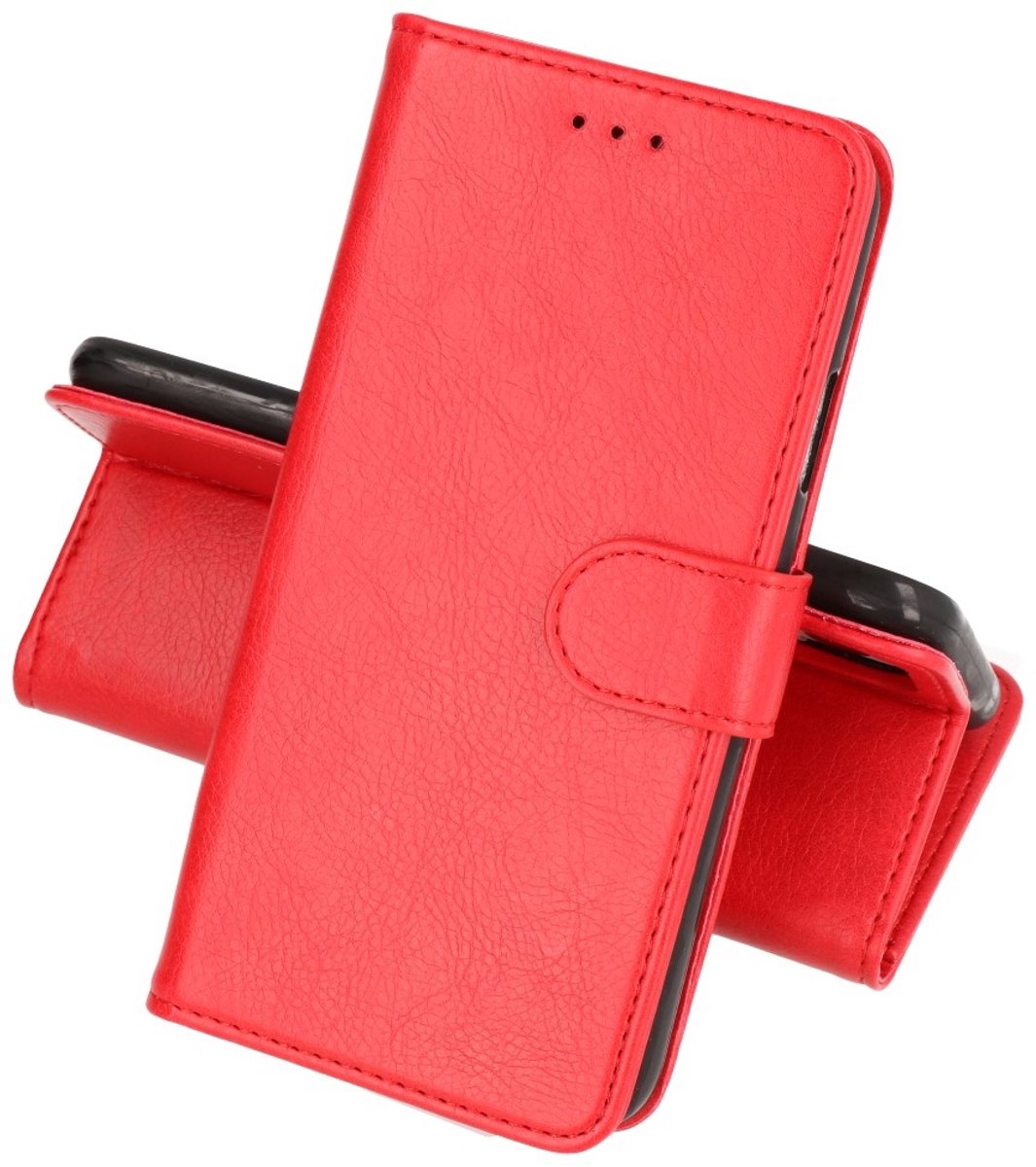 Hoesje Geschikt voor de Nokia 2.4 - Kaarthouder Book Case Telefoonhoesje - Rood