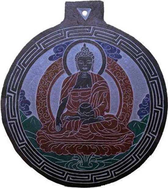 Bouddha en relief ardoise - 17,5 - Ardoise - L.