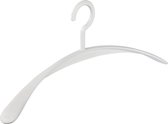 De Kledinghanger Gigant - 12 x Garderobehanger Wing kunststof wit, 45 cm