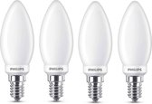 4 stuks Philips led kaarslamp E14 6W/927-922 Mat WarmGlow Cri90