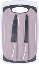 Set de couteaux avec planche à découper rose - Accessoires de cuisine - Set de planche à découper