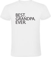 BEST GRANDPA EVER | Heren T-shirt | Wit | Tekst | Altijd | Liefste | Grootouders | Vaderdag | Papa | Opa | Abraham | Familie | Grappig | Cadeau