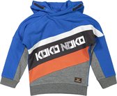 Koko Noko jongens hoodie colorblock Bright Blue Grey