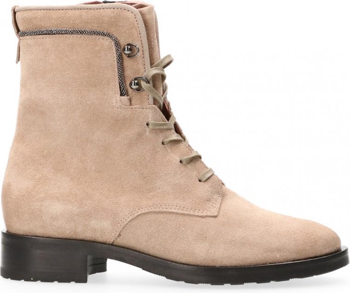 Van Dalen - Veterboot suede - Beige - 39