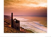 Mark Squire Sunset At Wheal Coates Engine House Art Print 40x50cm