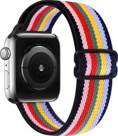 Compatible apple watch bandje - By Qubix - Solo Loop Nylon bandje - Multicolor - Geschikt voor Apple Watch 38mm / 40mm / 41mm - Apple watch series 3/4/5/6/7